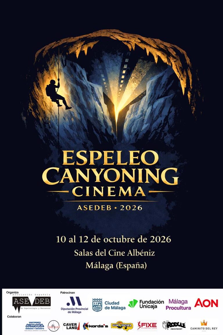 Cartel del certamen de cine de espeleología y canyonig 2026